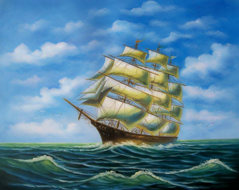 Boat for wealth, abundance and success - Feng Shui Paintings
